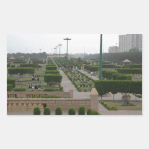Benazir Park Scenic Landscape Print Rectangular Sticker