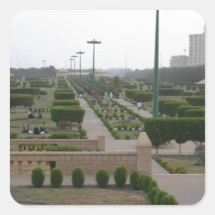 Benazir Park Scenic Landscape Print Square Sticker