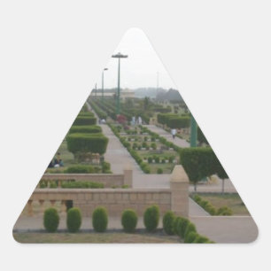 Benazir Park Scenic Landscape Print Triangle Sticker
