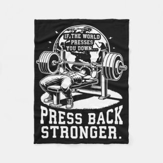 Bench - Anime Bodybuilding Gym Workout Fitness Mot Fleece Blanket