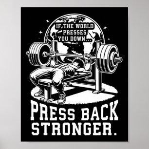 Bench - Anime Bodybuilding Gym Workout Fitness Mot Poster
