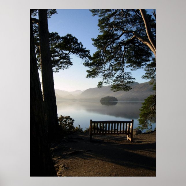 Bench at Friar's Crag Poster (Front)