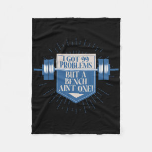 Bench Bodybuilding For Men Powerlifting Motivation Fleece Blanket