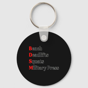Bench Deadlift Squat Military Press Bodybuilding G Key Ring