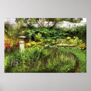 Bench - Garden Pleasure Poster