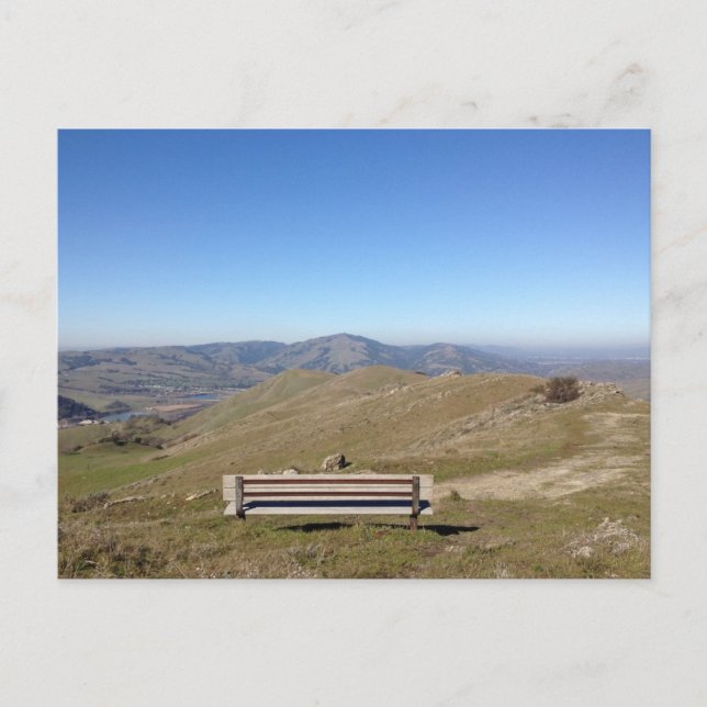 Bench in the Sky Mountain View Postcard (Front)