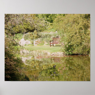 Bench Over lake Poster