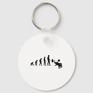 Bench Press Bodybuilding Funny Evolution Strength Key Ring