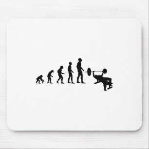 Bench Press Bodybuilding Funny Evolution Strength Mouse Mat