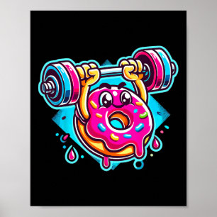 Bench Press Doughnut Weightlifting Bodybuilding Fi Poster