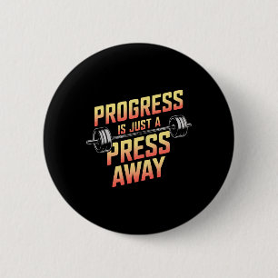 Bench Press Exercise Bodybuilding Fitness Workout 6 Cm Round Badge