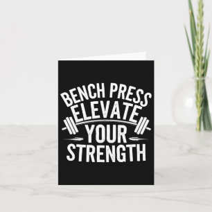 Bench Press Exercise Bodybuilding Fitness Workout Card