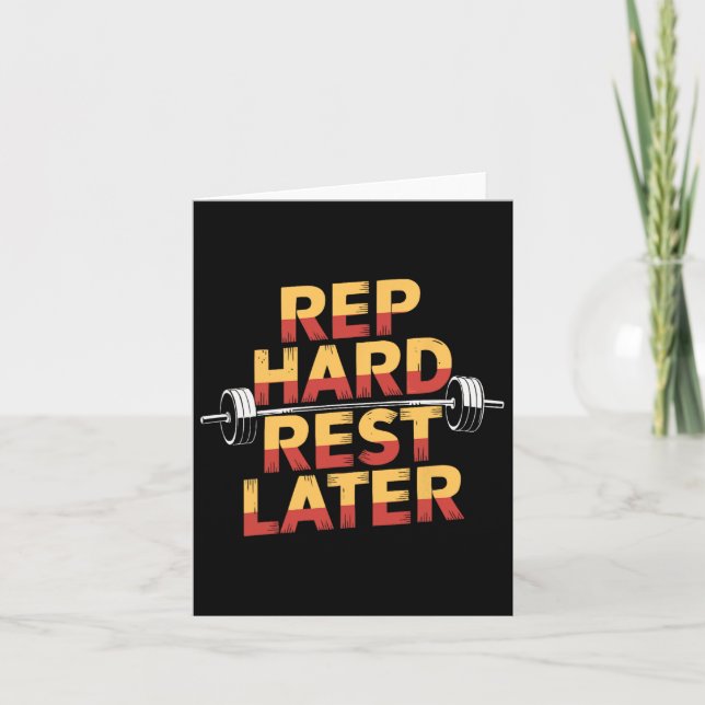 Bench Press Exercise Bodybuilding Fitness Workout  Card (Front)