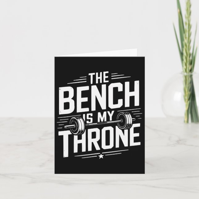 Bench Press Exercise Bodybuilding Fitness Workout  Card (Front)