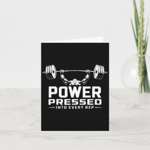 Bench Press Exercise Bodybuilding Fitness Workout Card