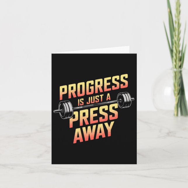 Bench Press Exercise Bodybuilding Fitness Workout  Card (Front)