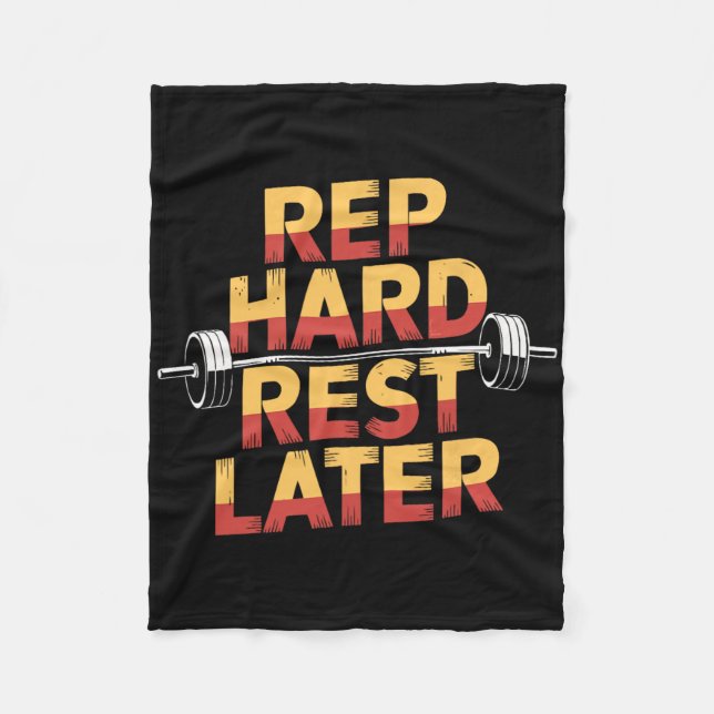 Bench Press Exercise Bodybuilding Fitness Workout  Fleece Blanket (Front)