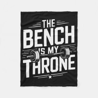 Bench Press Exercise Bodybuilding Fitness Workout  Fleece Blanket