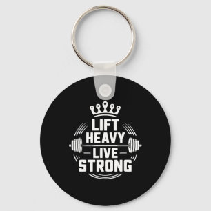 Bench Press Exercise Bodybuilding Fitness Workout Key Ring