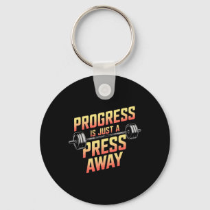 Bench Press Exercise Bodybuilding Fitness Workout Key Ring