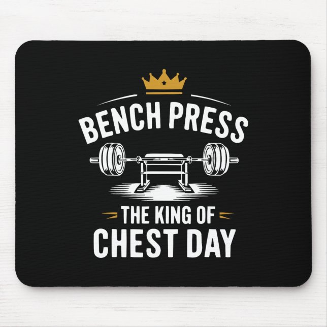 Bench Press Exercise Bodybuilding Fitness Workout  Mouse Mat (Front)