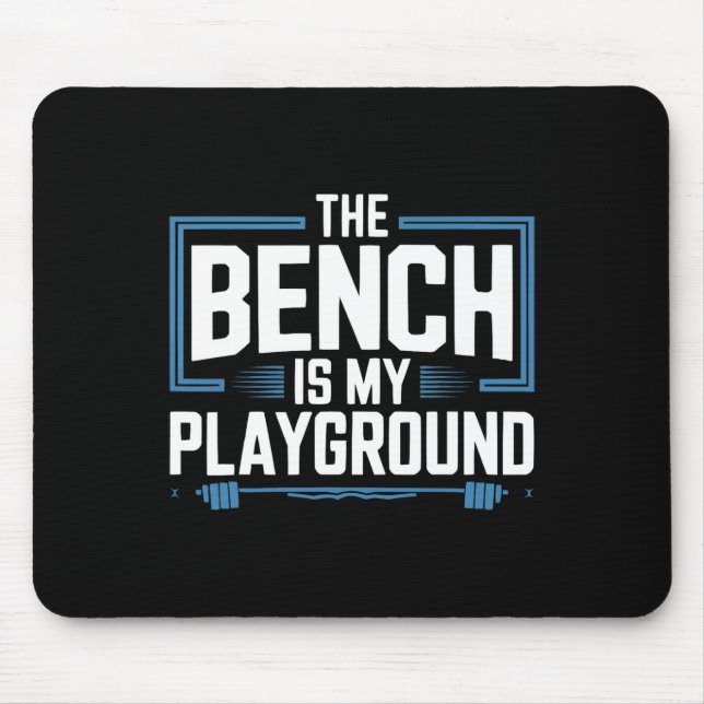 Bench Press Exercise Bodybuilding Fitness Workout  Mouse Mat (Front)