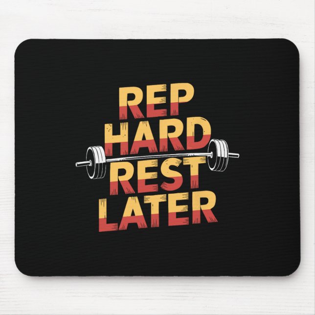 Bench Press Exercise Bodybuilding Fitness Workout  Mouse Mat (Front)