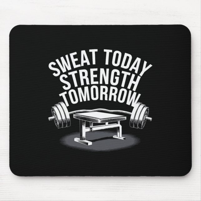 Bench Press Exercise Bodybuilding Fitness Workout  Mouse Mat (Front)