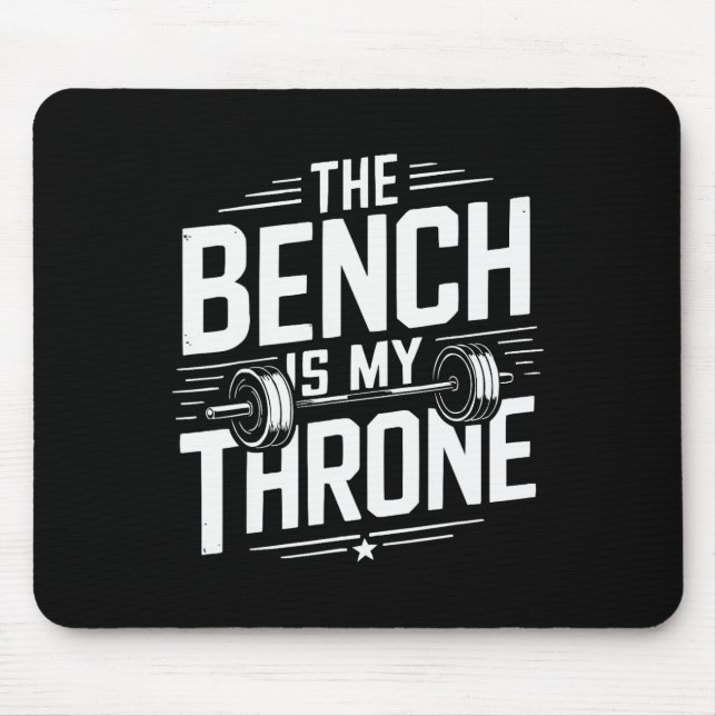 Bench Press Exercise Bodybuilding Fitness Workout  Mouse Mat (Front)