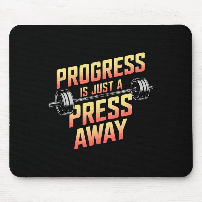 Bench Press Exercise Bodybuilding Fitness Workout  Mouse Mat (Front)