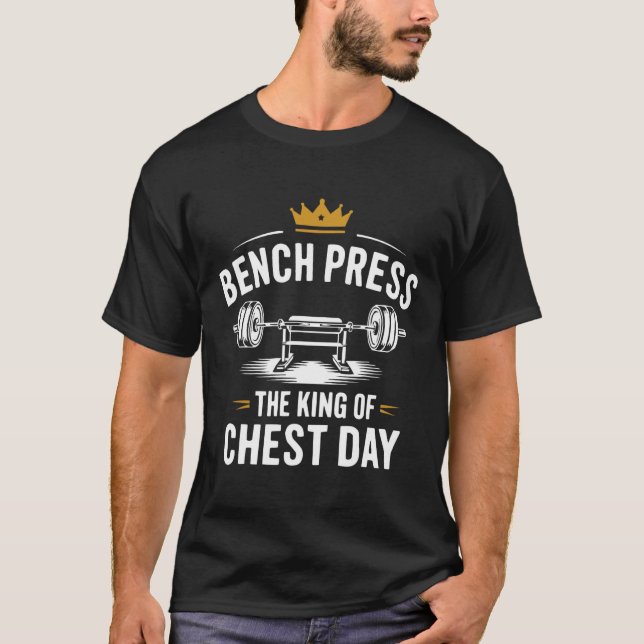 Bench Press Exercise Bodybuilding Fitness Workout  T-Shirt (Front)