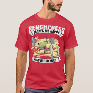 Bench Press Gift Men GYM Muscle Bodybuilding T-Shirt
