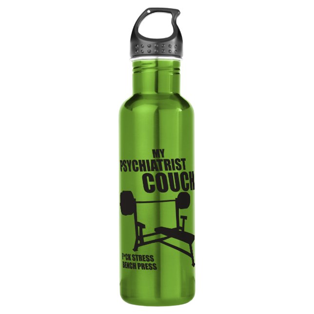 Bench Press - My Psychiatrist Couch - Bodybuilding 710 Ml Water Bottle (Front)