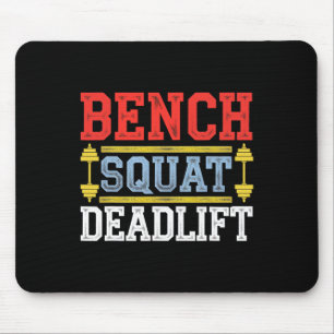 Bench Squat Deadlift Barbell Bodybuilding 1  Mouse Mat