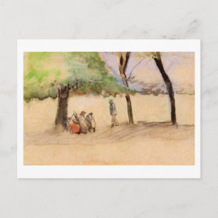 Bench with Three Persons, Vincent van Gogh Postcard