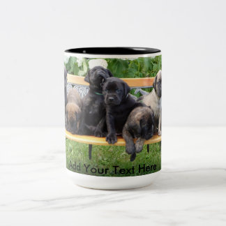 Benched Puppies Two-Tone Coffee Mug