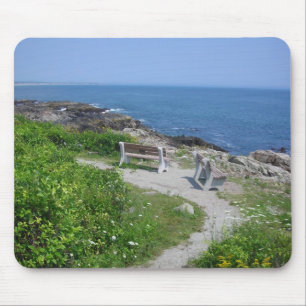 Benches in Maine Mouse Mat