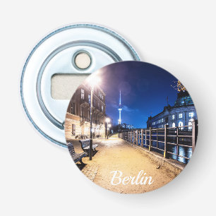 Benches near Spree river in Berlin, Germany Bottle Opener