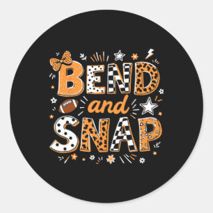 Bend And Snap Footll Cheer Cute Fun _1 Classic Round Sticker