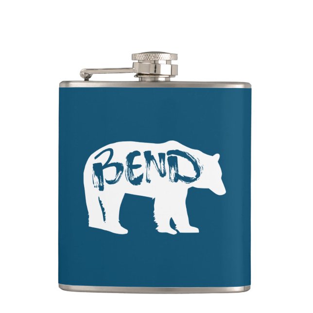 Bend Bear Hip Flask (Front)