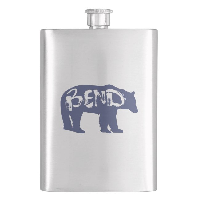 Bend Bear Hip Flask (Front)