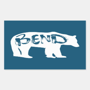 Bend Bear Rectangular Sticker