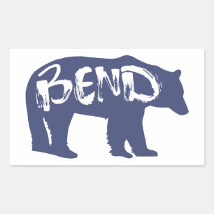 Bend Bear Rectangular Sticker
