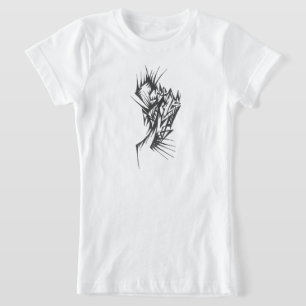 Bend Black White Abstract Tribal Tattoo Art T-Shirt