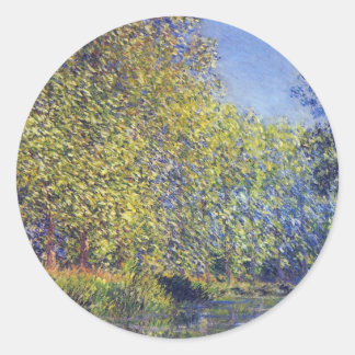 Bend in Epte River near Giverny by Claude Monet Classic Round Sticker