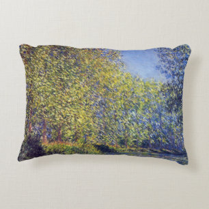 Bend in Epte River near Giverny by Claude Monet Decorative Cushion
