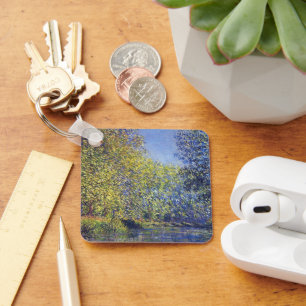 Bend in Epte River near Giverny by Claude Monet Key Ring