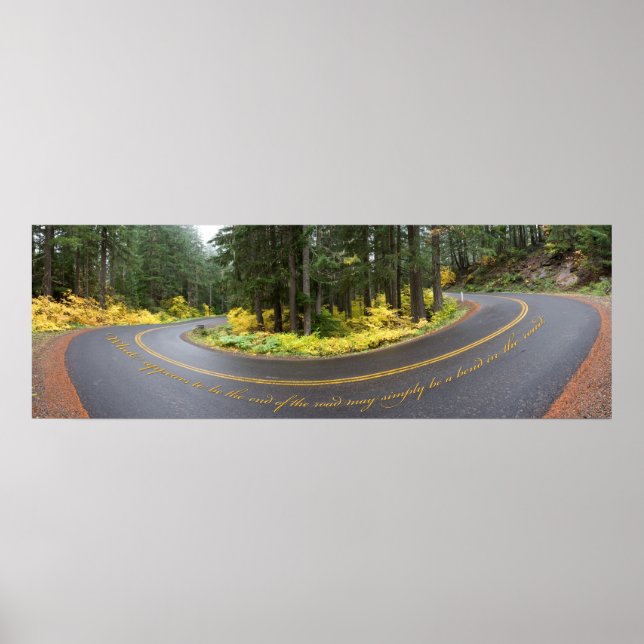 Bend in the Road Inspirational Poster (Front)