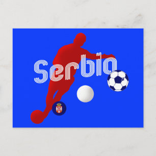 Bend it like a Srbia Serbia soccer player Postcard