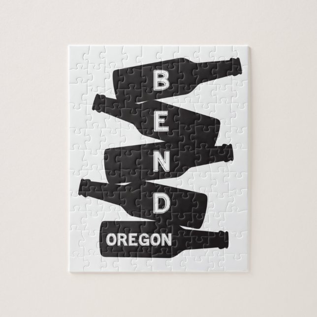 Bend Oregon Beer Bottle Stack Logo Jigsaw Puzzle (Vertical)